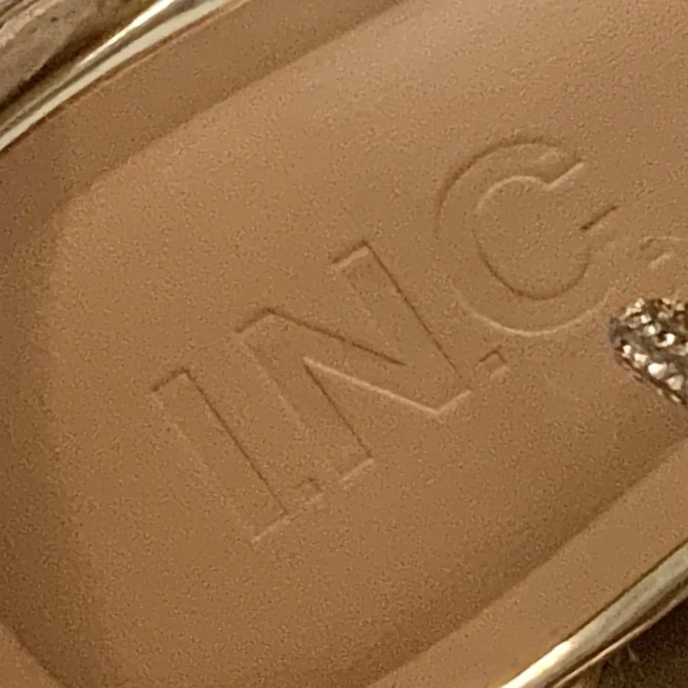 INC International Concepts Glittery Gold Stiletto Strappy Sandals - Picture 11 of 16